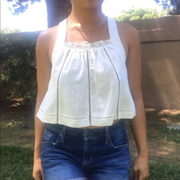 Free People Tops - NWT Free People White Crop Top, size XS